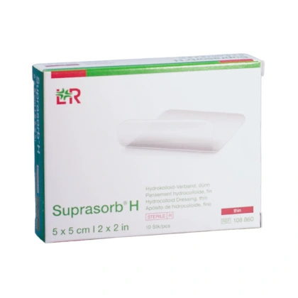 SUPRASORB H THIN 5 x 5 cm. Cienki opatrunek hydrokoloidowy (10 szt.)