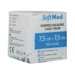 Kompresy gazowe 17. nitkowe 8. warst. 7,5 x 7,5 cm (100 szt.) - SoftMed