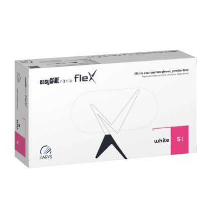 easyCARE FLEX rękawice nitrylowe bezpudrowe białe (100 szt.)