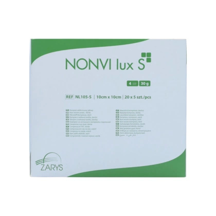 Kompresy włókninowe NONVI lux S, jałowe 10 x 10 cm (20 x 5 szt.)