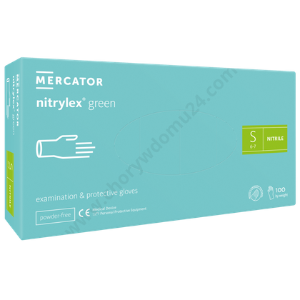 NITRYLEX GREEN - Rękawice nitrylowe bezpudrowe (100 szt.)