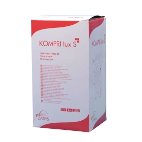Kompresy gazowe 17. nitkowe 8. warst. KOMPRI lux S 10 x 10 cm (50 x 3 szt.) STERYLNE - Zarys
