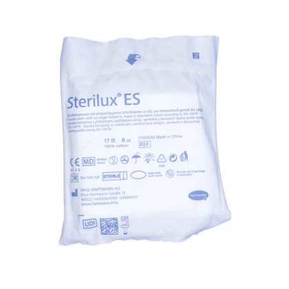 Kompresy gazowe 17. nitkowe 8. warst. Sterilux ES 5 x 5 cm. (40 szt.) sterylne - Hartmann