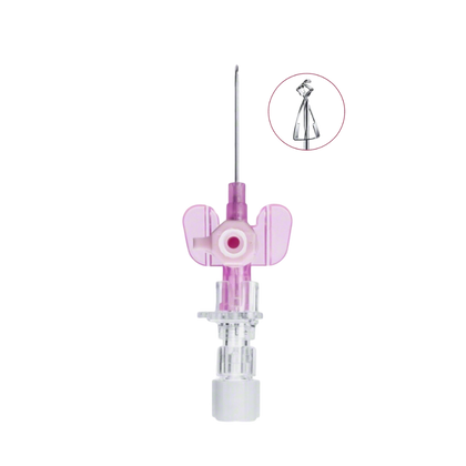 Kaniula Vasofix Safety Pur 20G 1,1 x 25 mm różowa, z osłoną i portem do iniekcji - Braun