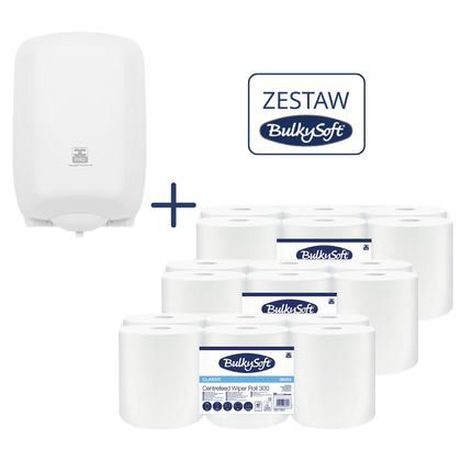 Zestaw BulkySoft 3 (3 x ręcznik 96604 + 1 x dozownik 01363)