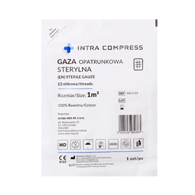 Gaza opatrunkowa 17. nitkowa 1 m2  STERYLNA - IM