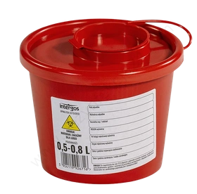 Pojemnik na odpady medyczne 0,5 - 0,8 L okrągły - Intergos