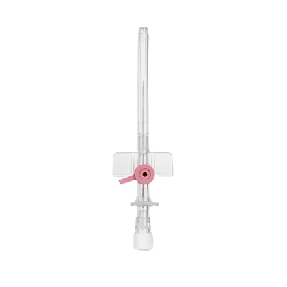 Kaniula dożylna 20G 1,1 x 32 mm różowa, z portem bocznym i liniami RTG - KD-FIX
