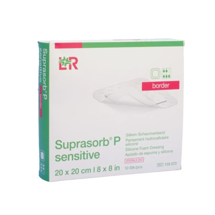 Opatrunek piankowy SUPRASORB P Sensitive border 20 x 20 cm (10 szt.)