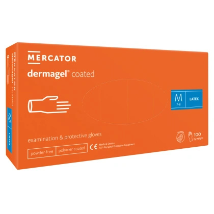DERMAGEL - Rękawice lateksowe bezpudrowe  (100 szt.)