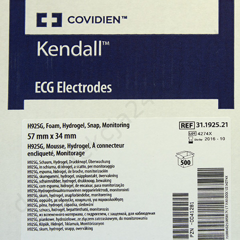 Elektroda do EKG H92 SG 57 x 34 mm. (50 szt.) - Kendall