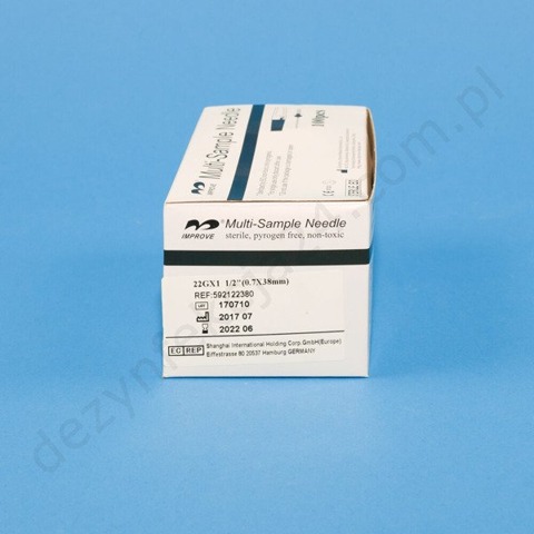 Igła multiadapter systemowa Multi-Sample Needle 22G 0,7 x 38 mm (1,5") (100 szt.)