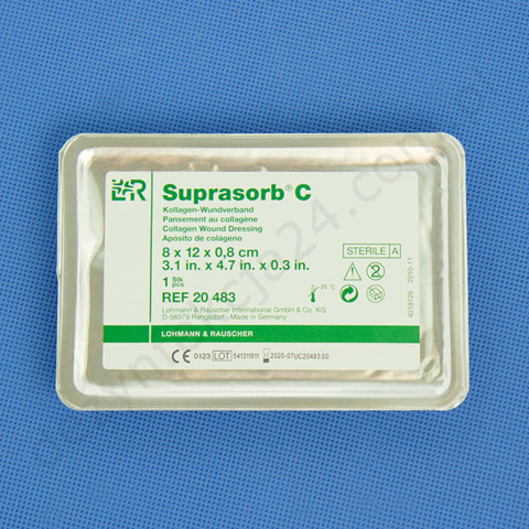 SUPRASORB C 4 x 6 x 0,8 cm. Opatrunek kolagenowy (5 szt.)