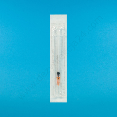 Strzykawka do tuberkuliny 1 ml z igłą nakładaną 25G 0,5 x 16 mm (100 szt.) - KD-JECT